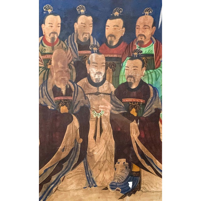 Framed Korean Folk Shamanistic Painting of Seven Stars For Sale In Atlanta - Image 6 of 8