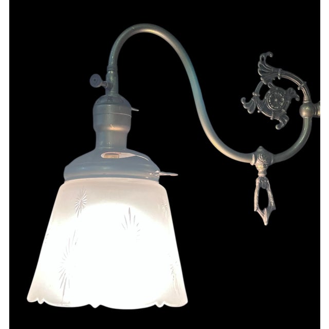 Victorian 1900s Victorian Gas-Electric Converted Chandelier For Sale - Image 3 of 5