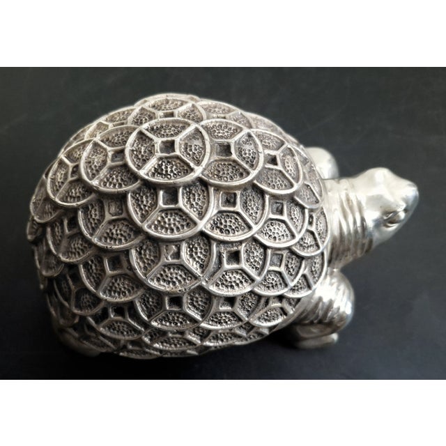 Metal Large Lucky Fang Chuan Turtle For Sale - Image 7 of 8