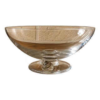 Snail-Shaped Bowl in Clear Crystal, 1970s For Sale