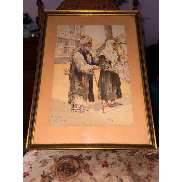 Pair of Signed Orientalist Watercolours by Carl Werner, 19th Century, Set of 2 For Sale - Image 13 of 17