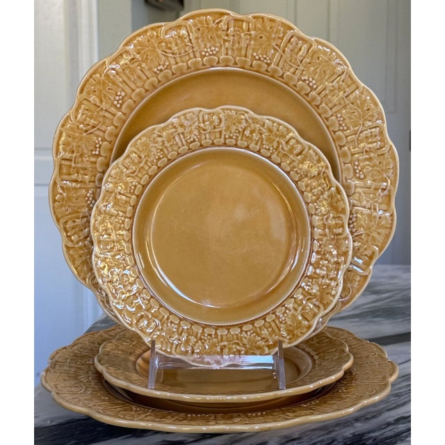 Just in time for celebrating, Val's Dollhouse presents two dinner plates and two salad plates from Bordallo Pinheiro in...