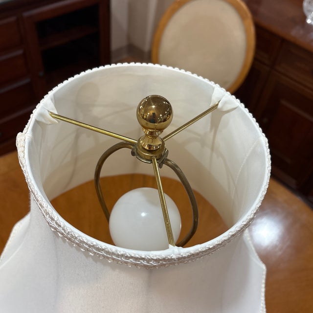 Late 20th Century Late 20th Century Waterford Crystal Table Lamp – Diamond & Fan Cut With Scalloped Shade For Sale - Image 5 of 5