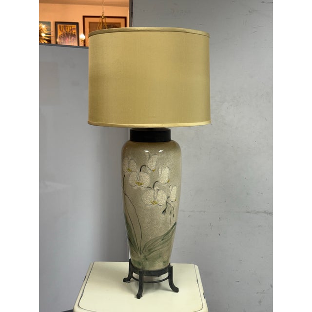 Design Plus Gallery presents a Ceramic Table Lamp from Fine Art Lamps. This tall glazed ceramic lamp displays a crackle...