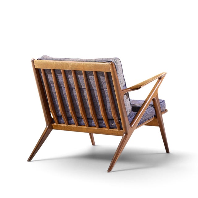 Poul Jensen for Selig Mid Century Walnut Z Lounge Chairs - Pair For Sale - Image 10 of 13