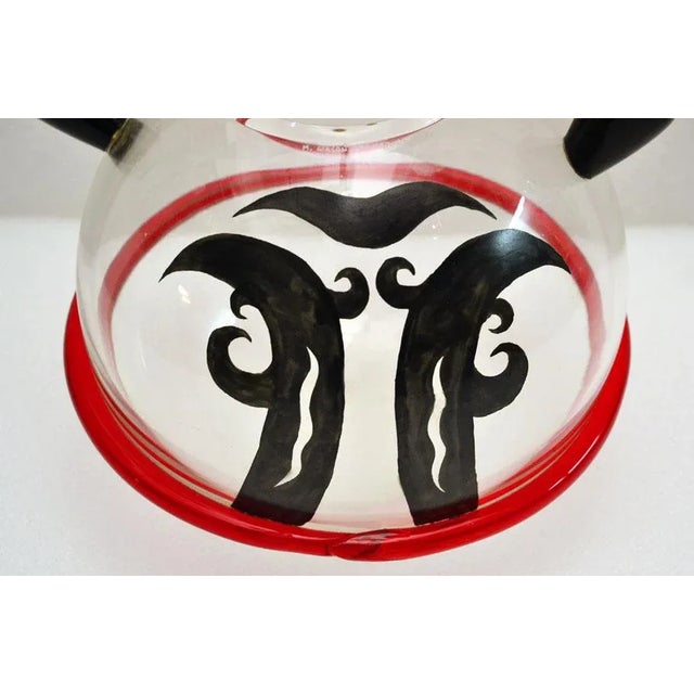 1990s Hand-Decorated Blown Glass Vase by Massimo Giacon for Memphis Extra, 1990s For Sale - Image 5 of 7