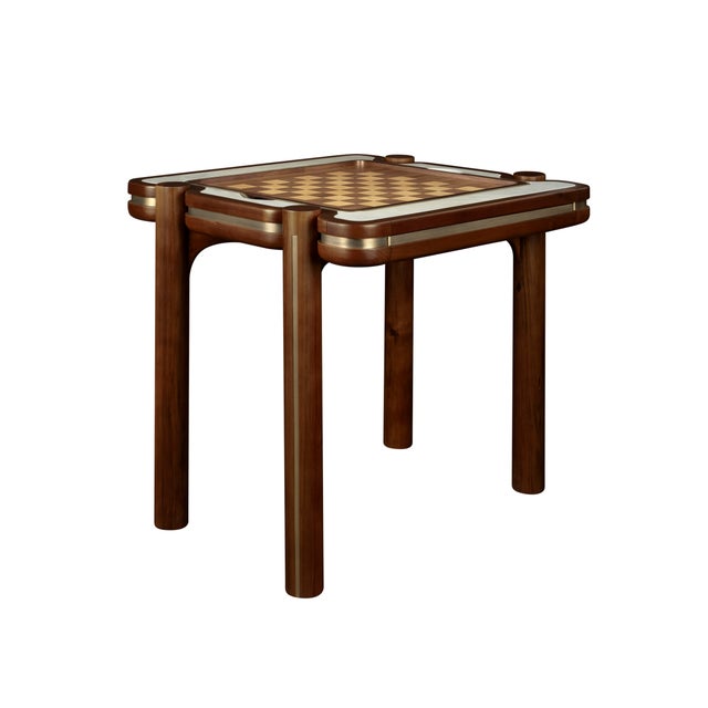 Contemporary Holland Backgammon Table by Wood Tailors Club For Sale - Image 3 of 8