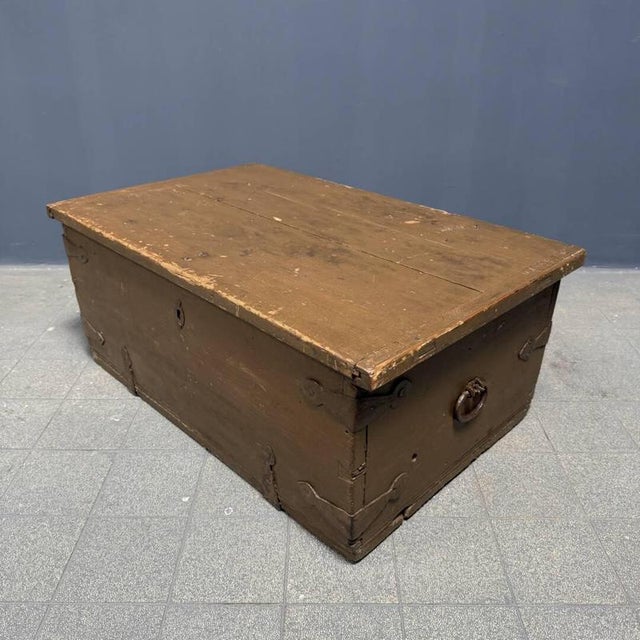 Antique Wooden Swedish Chest For Sale - Image 10 of 18