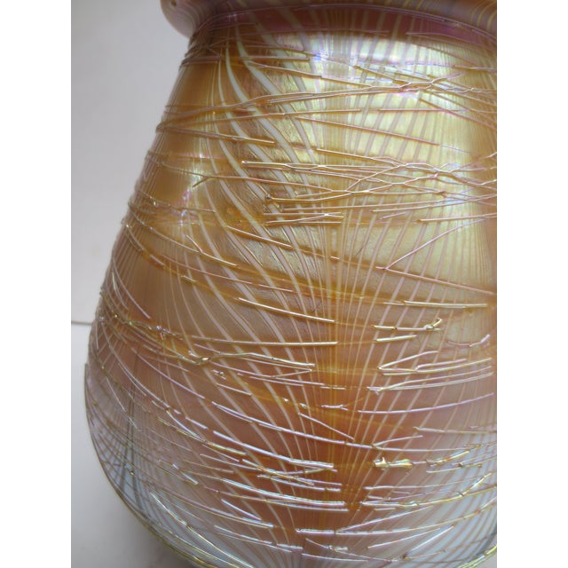 Durand Pulled Feather Iridescent Art Glass For Sale - Image 13 of 13