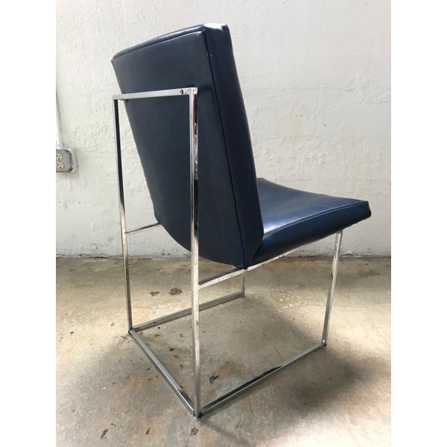 Mid 20th Century Pair of Milo Baughman Thin-Line Dining Chairs For Sale - Image 5 of 9