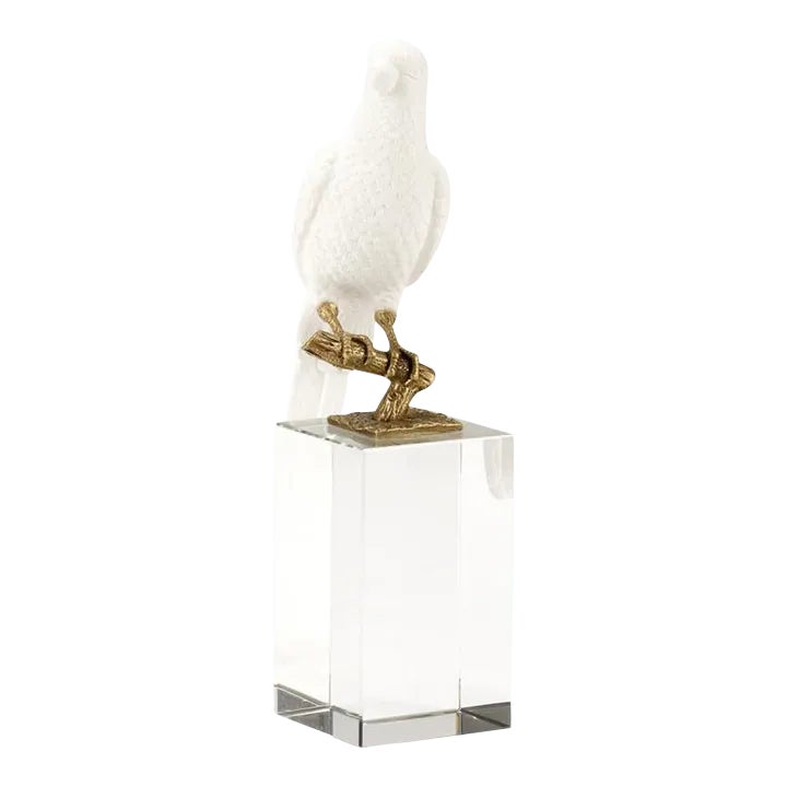 Parrot On Crystal - Square, Large | Chairish