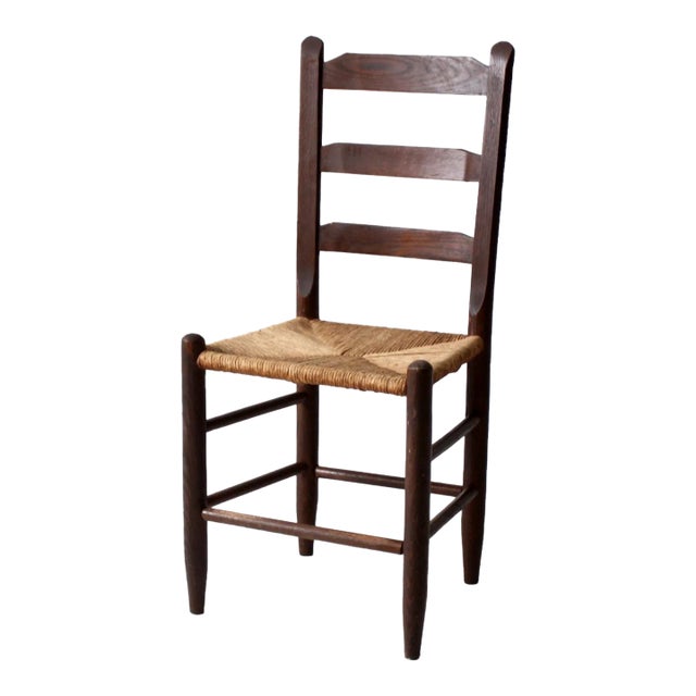 Antique Rush Seat Chair For Sale
