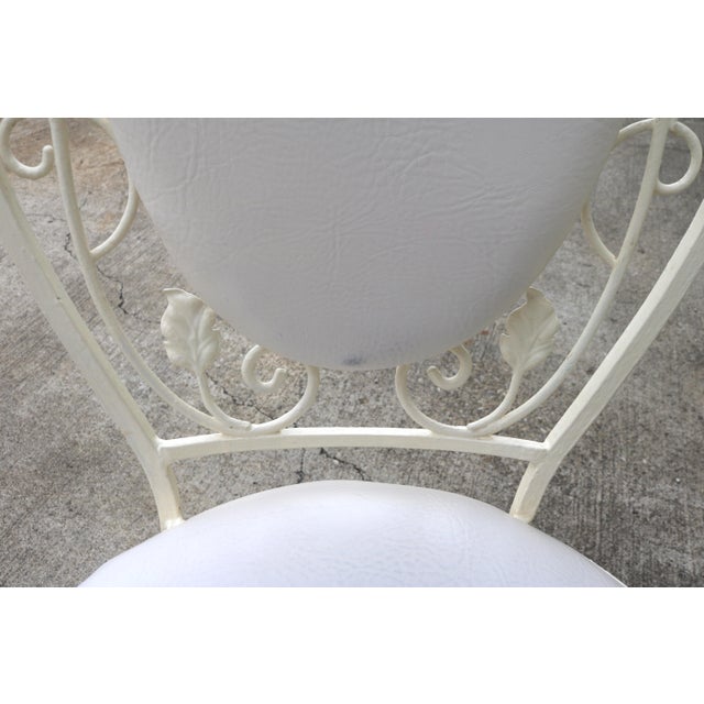 Vintage John Salterini Style Wrought Iron & Glass Dining Table & 4 Wrought Iron Chairs For Sale - Image 13 of 13