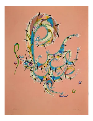 Rafael Alberti, Letter P, Lithograph, 1972