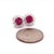 Diamond Rubellite Tourmaline Earrings 14k Gold 1.36 Tcw Certified For Sale - Image 11 of 13