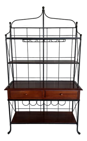 Kincaid French Country Style Cherry & Iron Huntboard - Sideboard