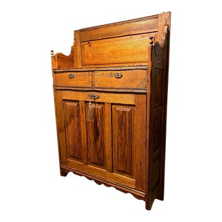 19th Century Victorian Drop Front Wall Desk For Sale