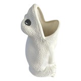 Vintage White Italian Hobnail Frog Umbrella Stand, Manner of Jean Rogers For Sale