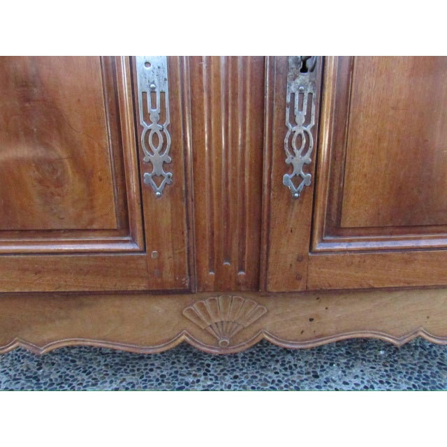 Antique French Walnut Buffet or Console Cabinet For Sale - Image 11 of 18