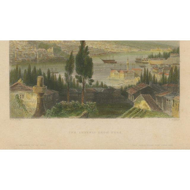 After Bartlett, Bosporus Harbor View from Pera, 1839, Engraving For Sale - Image 5 of 10
