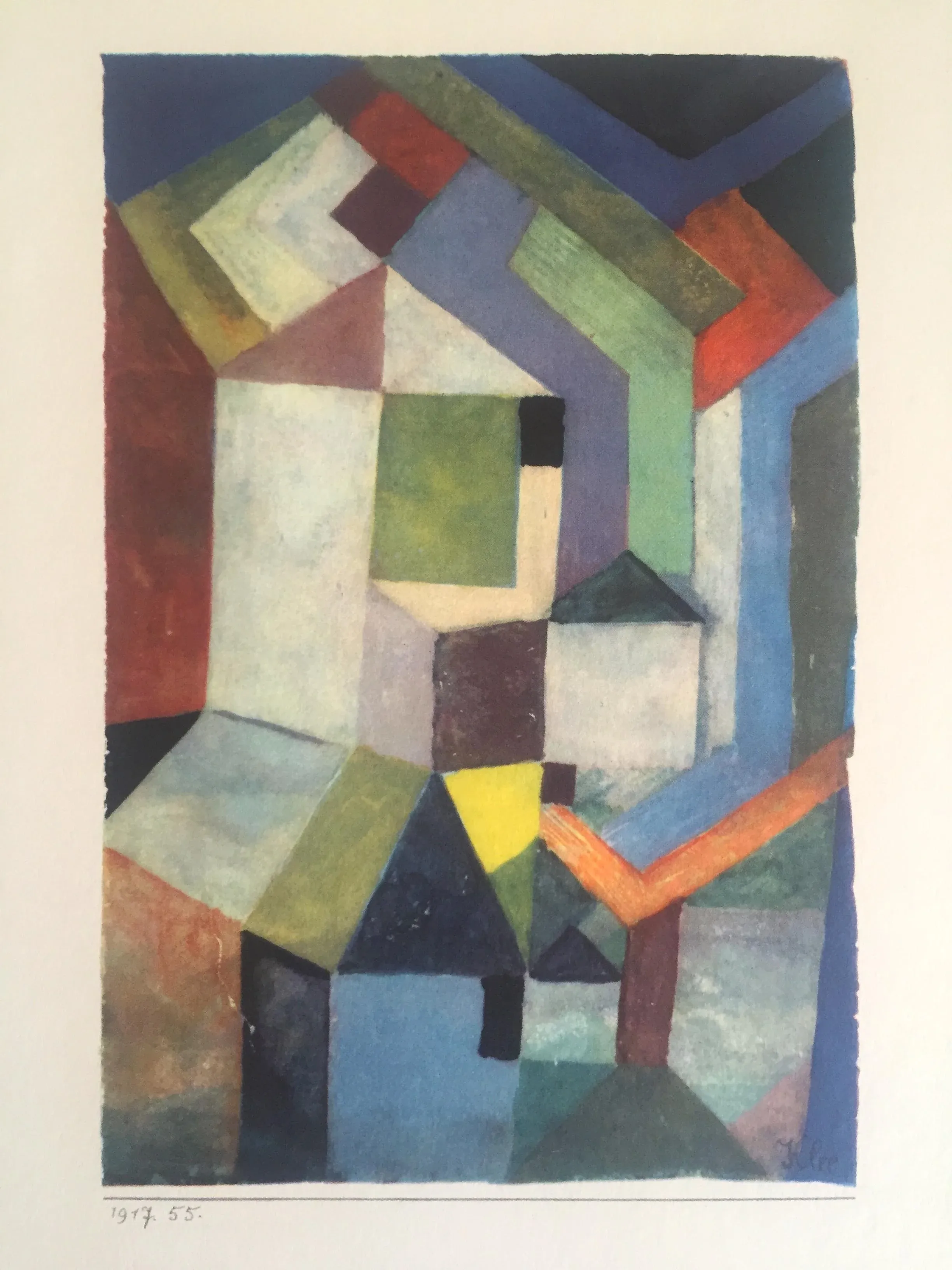 Paul Klee Vintage 1969 Abstract Modernist Lithograph Print 