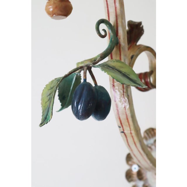 Large Hand-Forged Country House Wall Lamps with Apple, Plum and Pear, 1970s, Set of 3 For Sale - Image 10 of 16