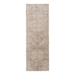 Vintage Wide Faded Turkish Kars Runner For Sale