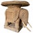 Vintage Woven Wicker Elephant Tray Side Drinks Table With Wood Tusks, Tropical Regency Style For Sale - Image 9 of 13
