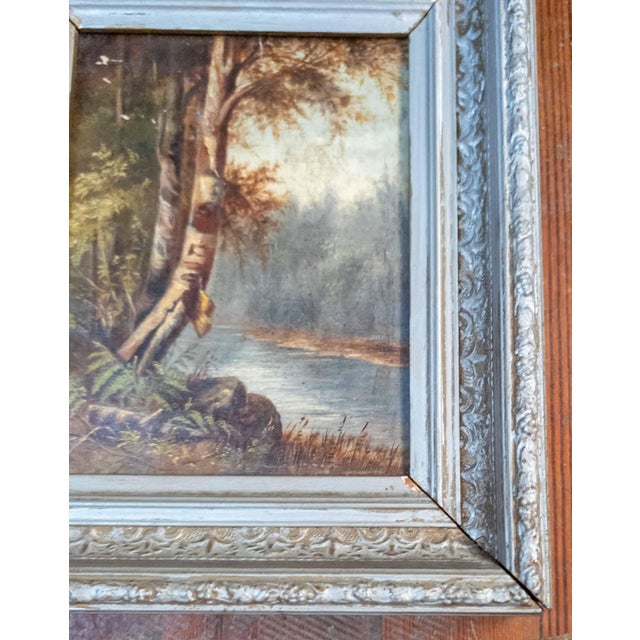 19th Century American Hudson River School Painting of Birch Tree Attributed to Julie Hart Beers For Sale In New York - Image 6 of 15