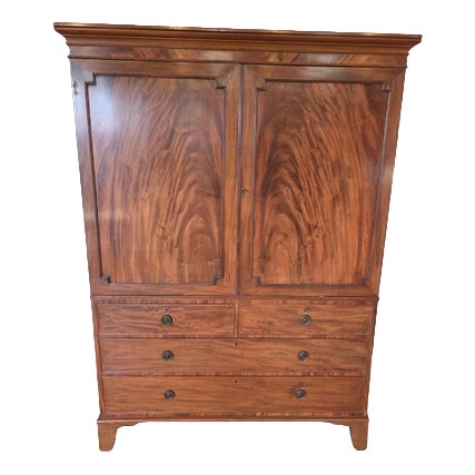 Antique George Mahogany Wardrobe, 1790s For Sale