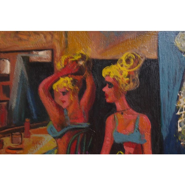 2010s William Gropper Behind the Set Oil Painting, 20th Century For Sale - Image 5 of 7