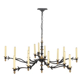 Thomas O'Brien Baroque Style Iron Chandelier For Sale