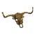 San Pacific International Large Brass Cow Head Wall Hook For Sale