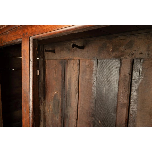 Antique 18th Century Welsh Oak Press Livery Housekeepers Cupboard Cabinet Chest 1750 For Sale - Image 13 of 14
