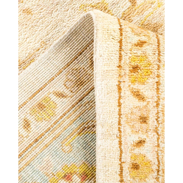 Vintage Traditional Hand Knotted Wool Area Rug, Ivory - 6'3" X 8'10" For Sale In New York - Image 6 of 9