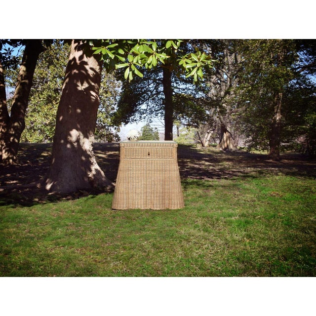 Kenneth Ludwig Chicago Giselle Rattan Nightstand For Sale - Image 4 of 5