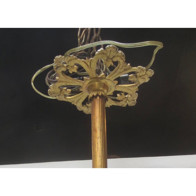 French Country 1930s Art Nouveau Chandelier For Sale - Image 3 of 9