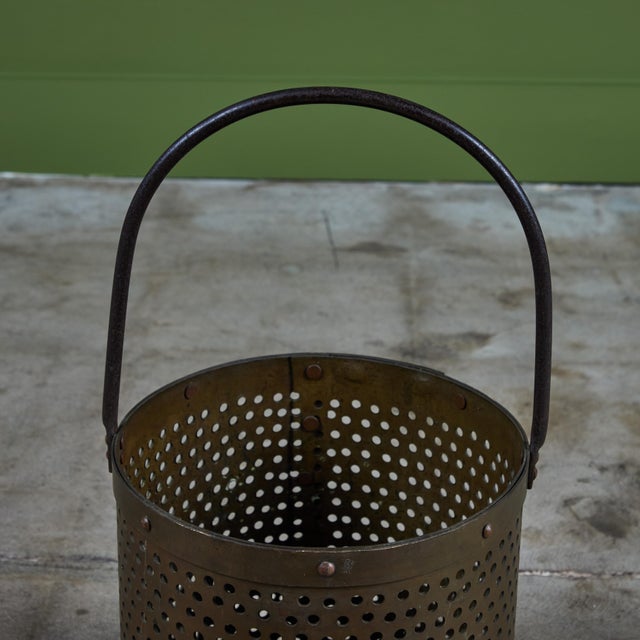 Perforated Brass Pail For Sale - Image 9 of 11