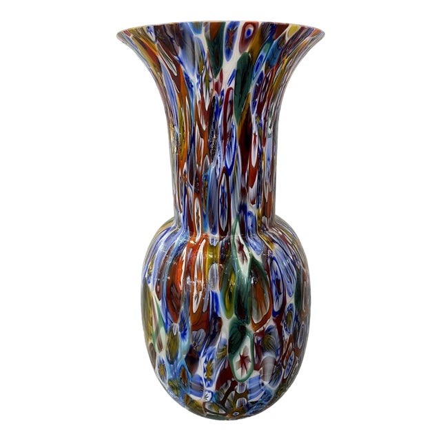 Contemporany Vase in Murrine Murano Glass from Simoeng For Sale