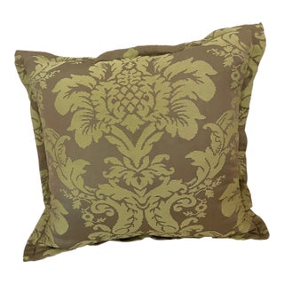 Square Damask Brocade Pillow Duck Feathers For Sale