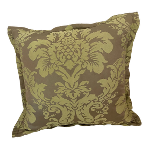 Square Damask Brocade Pillow Duck Feathers