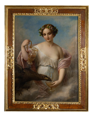 Schiavoni, Hebe Quenching Jupiter's Thirst in the Form of an Eagle, 19th Century, Oil Painting