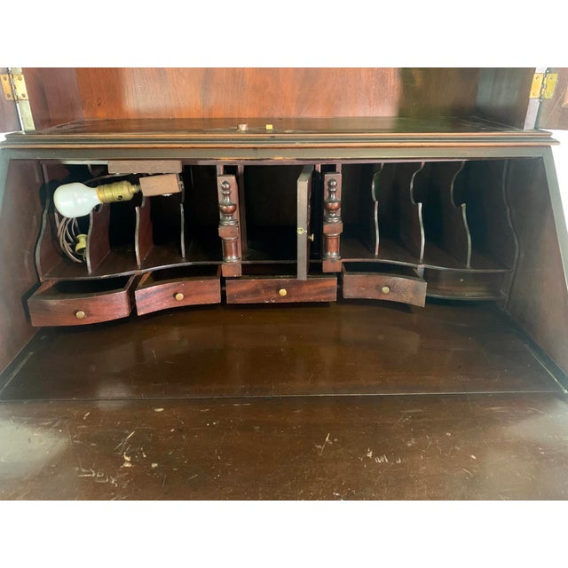 Chippendale Antique Chippendale Mahogany Secretary Desk For Sale - Image 3 of 11