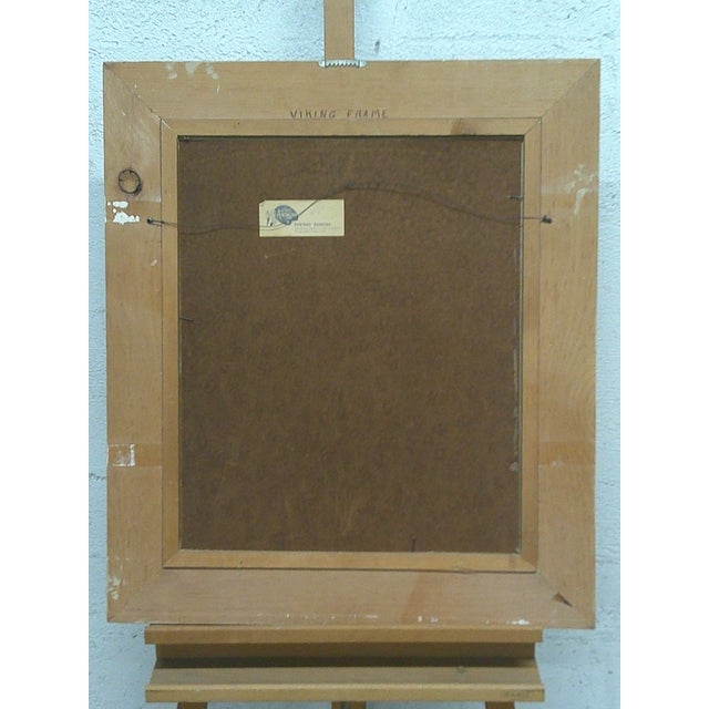 Greige 1960s Mid-Century Modern Portrait of a Lady For Sale - Image 8 of 9