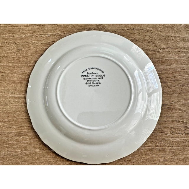 Mid-Century Modern Vintage Mid-Century Modern Royal Staffordshire J & G Meakin Bordeaux French Country Salad Plates - Set of 4 For Sale - Image 3 of 4