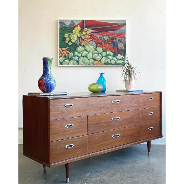 Mid-Century Modern 1960's B. P. John Furniture Co. Low Dresser, Attributed For Sale - Image 3 of 8