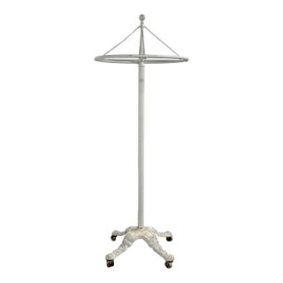 Norwich Nickle and Brass Industrial Revolving Clothing Rack, Norwich Ct For Sale