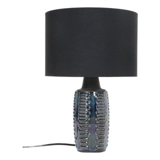 Large Danish Blue Series Table Lamp in Ceramic by Einar Johansen for Søholm, 1970s For Sale