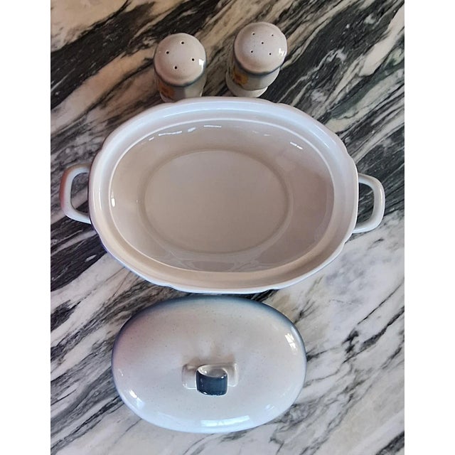 MOS251970's Mikasa Country Club Amy Pattern Covered Casserole With Salt & Pepper - A Trio For Sale In Seattle - Image 6 of 7