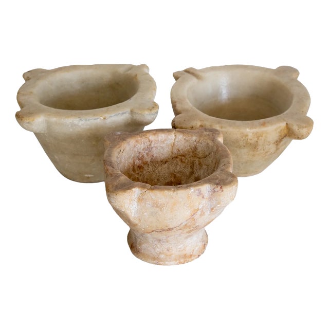 Marble Mortars, 18th-19th Century, Set of 3 For Sale